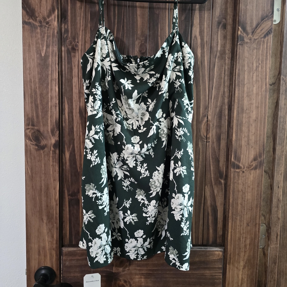 Abercrombie & Fitch Green and White Floral Mini Dress